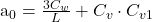 Rendered by QuickLaTeX.com \begin{equation*}  $a_0 = \frac{3C_w}{L}+C_v\cdot C_{v1}$ \end{equation*}