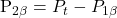Rendered by QuickLaTeX.com \begin{equation*}  $P_{2\beta } = P_t - P_{1\beta}$ \end{equation*}